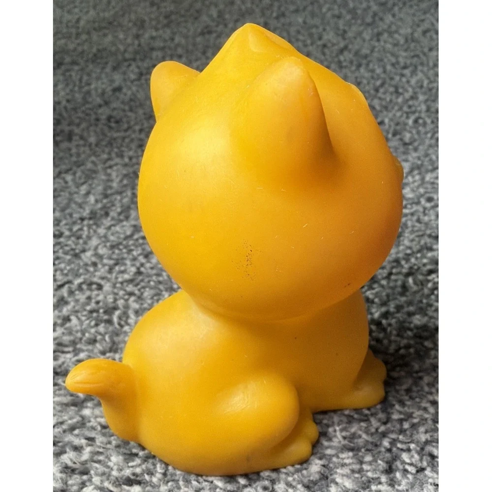 Vintage RARE R. Dakin Yellow Plastic Cat Squeaky 4